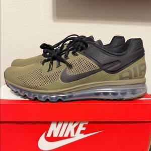 Nike Air Max 2013 Olive and Black Sneakers